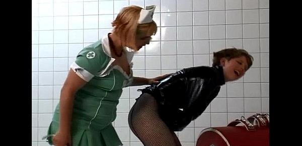  Lesbian Prison Nurse Straitjacket Spanking Humiliation FemDom AliceInBondageLand